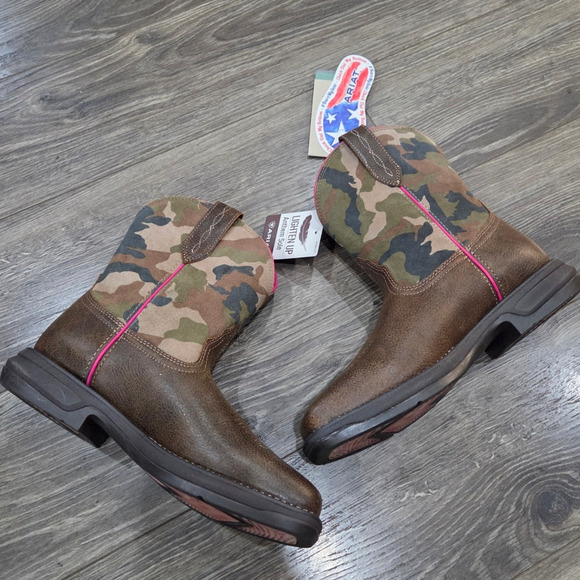 Ariat Anthem Shortie Myra Cowboy Boots‎ Brown Bomber Casually Camo 7.5B Western - Picture 5 of 7